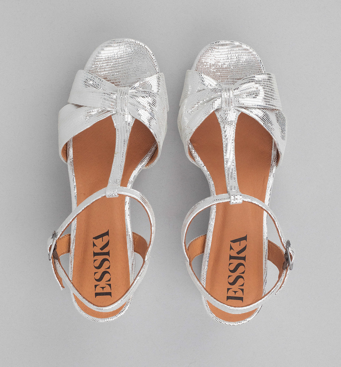 Celia Silver Mid Sandal by Esska