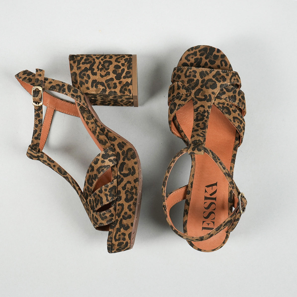Charlie Leopard Mid High Shoe by Esska
