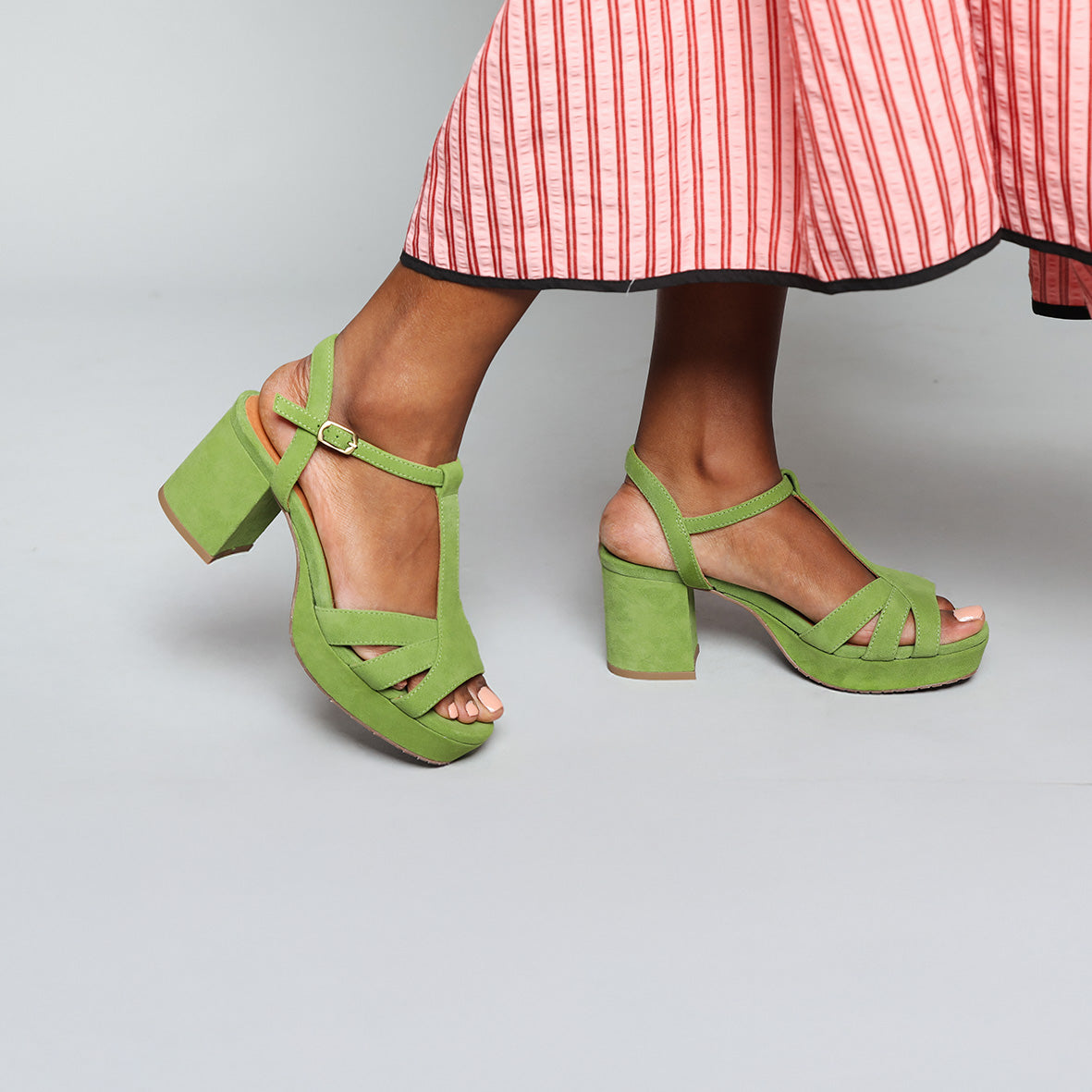 Charlie Moss Mid Sandal by Esska