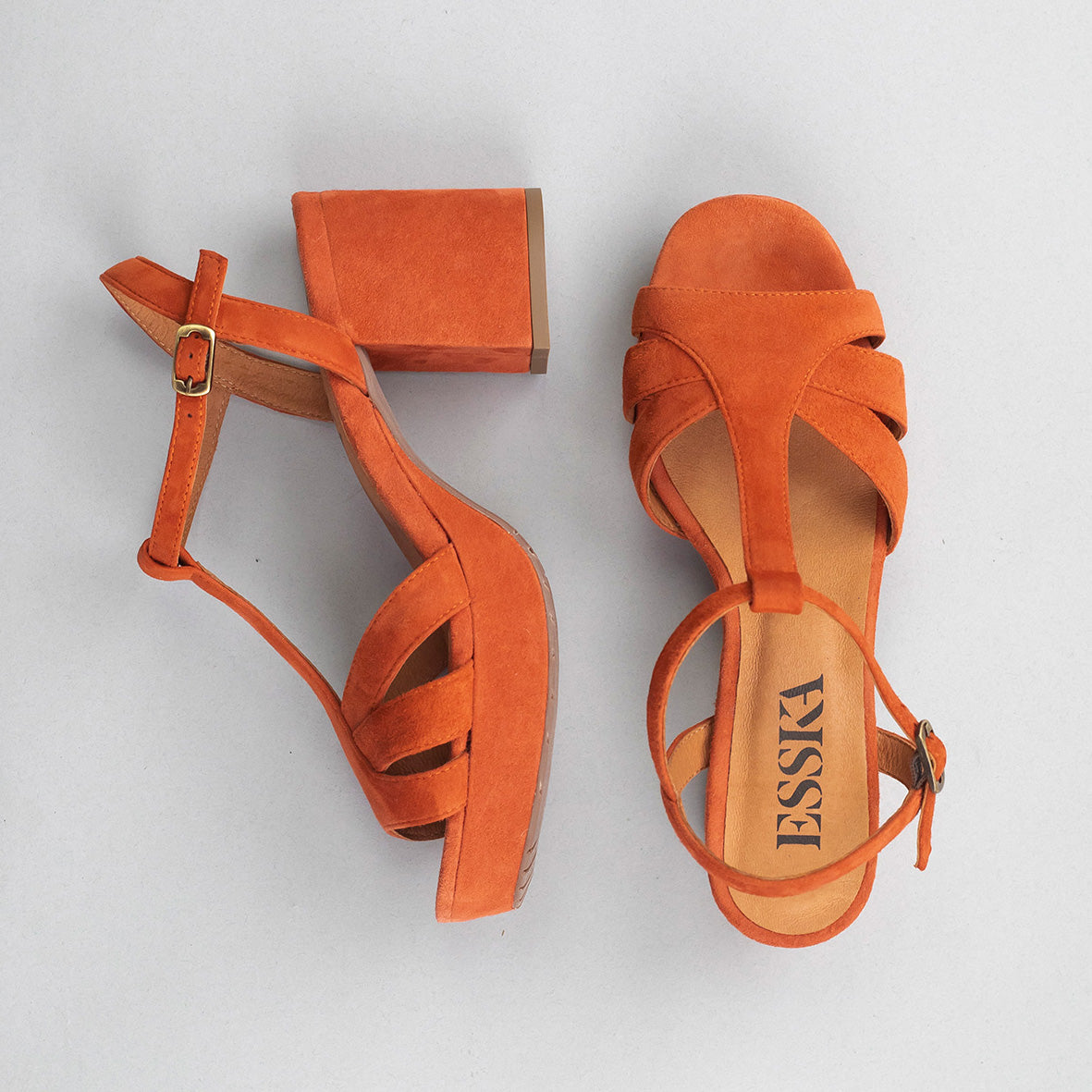 Charlie Rust Mid Sandal by Esska