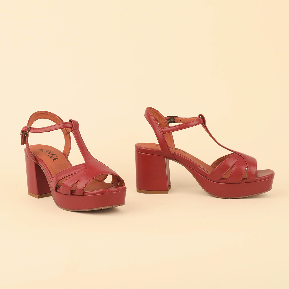 Charlie Rosewood Mid Sandal by Esska