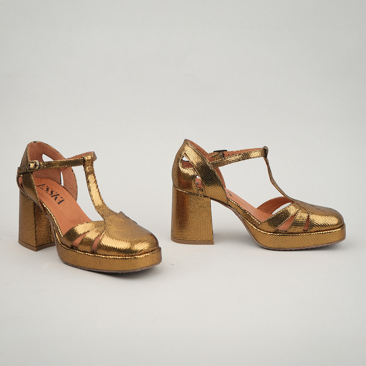 Chaza Gold Neptune Mid Shoe by Esska