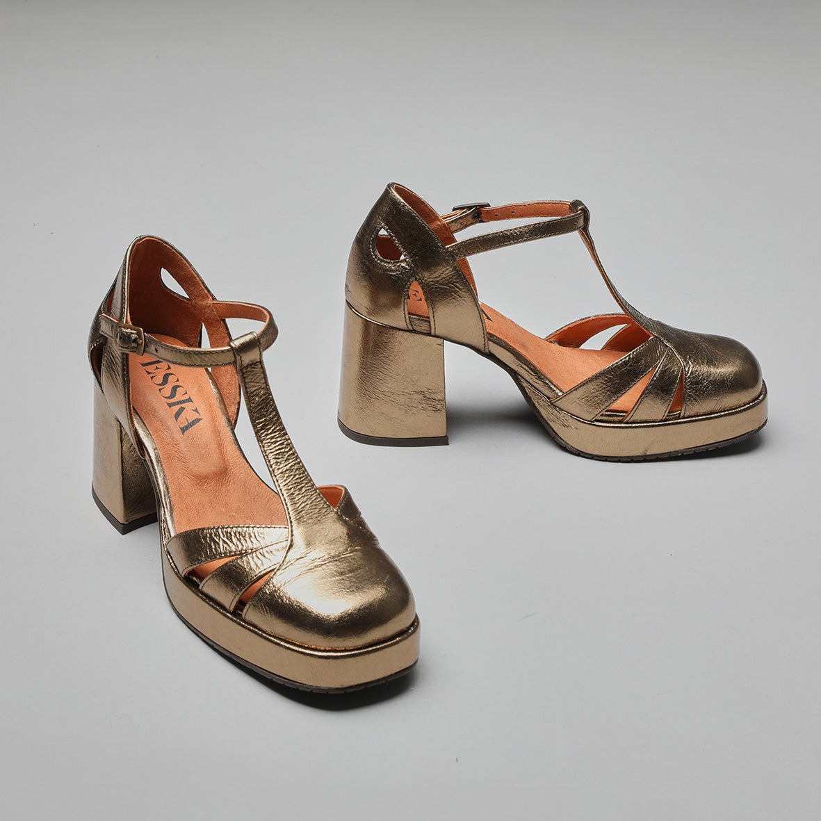 Chaza Metallic Smoke Mid Shoe by Esska Shoes Ltd