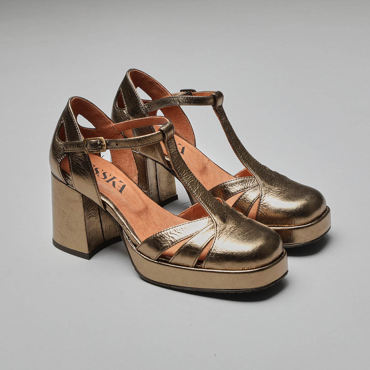 Chaza Metallic Smoke Mid Shoe by Esska Shoes Ltd