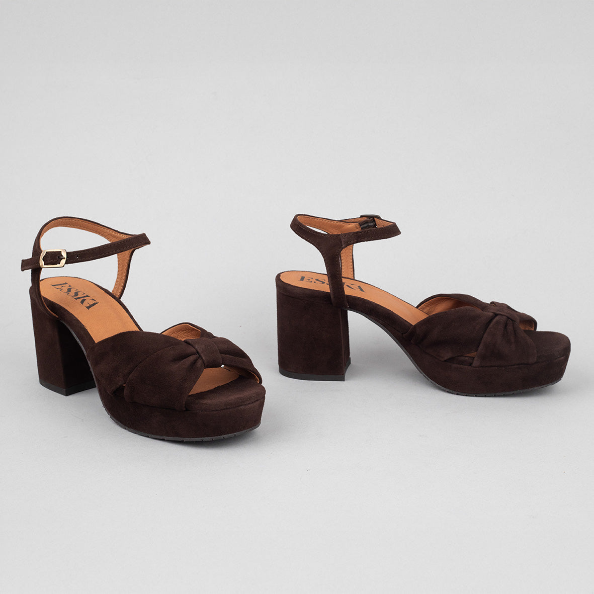 Chilli Chocolate Mid Sandal by Esska Shoes Ltd