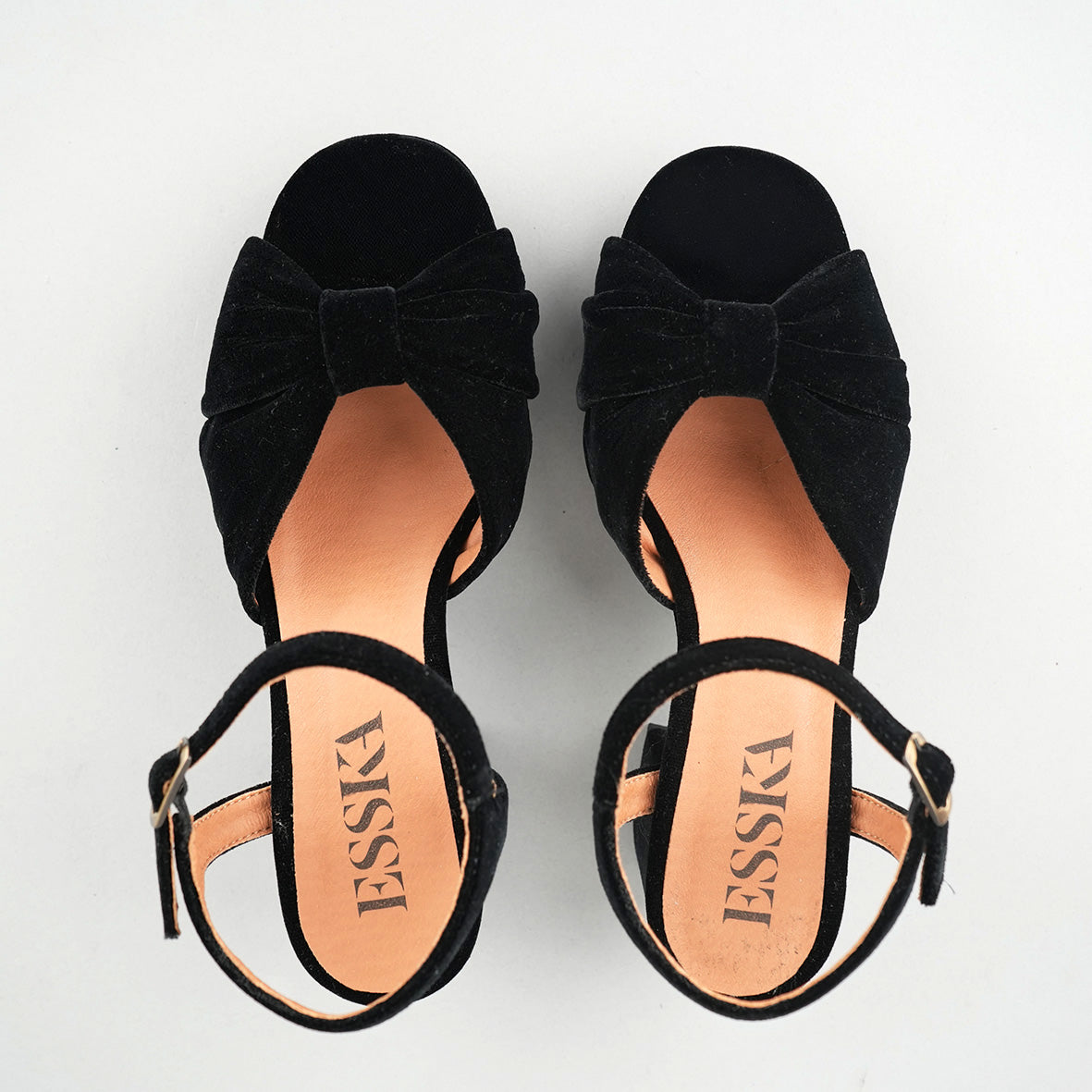 Chilli Velvet Black Mid Sandal by Esska Shoes Ltd