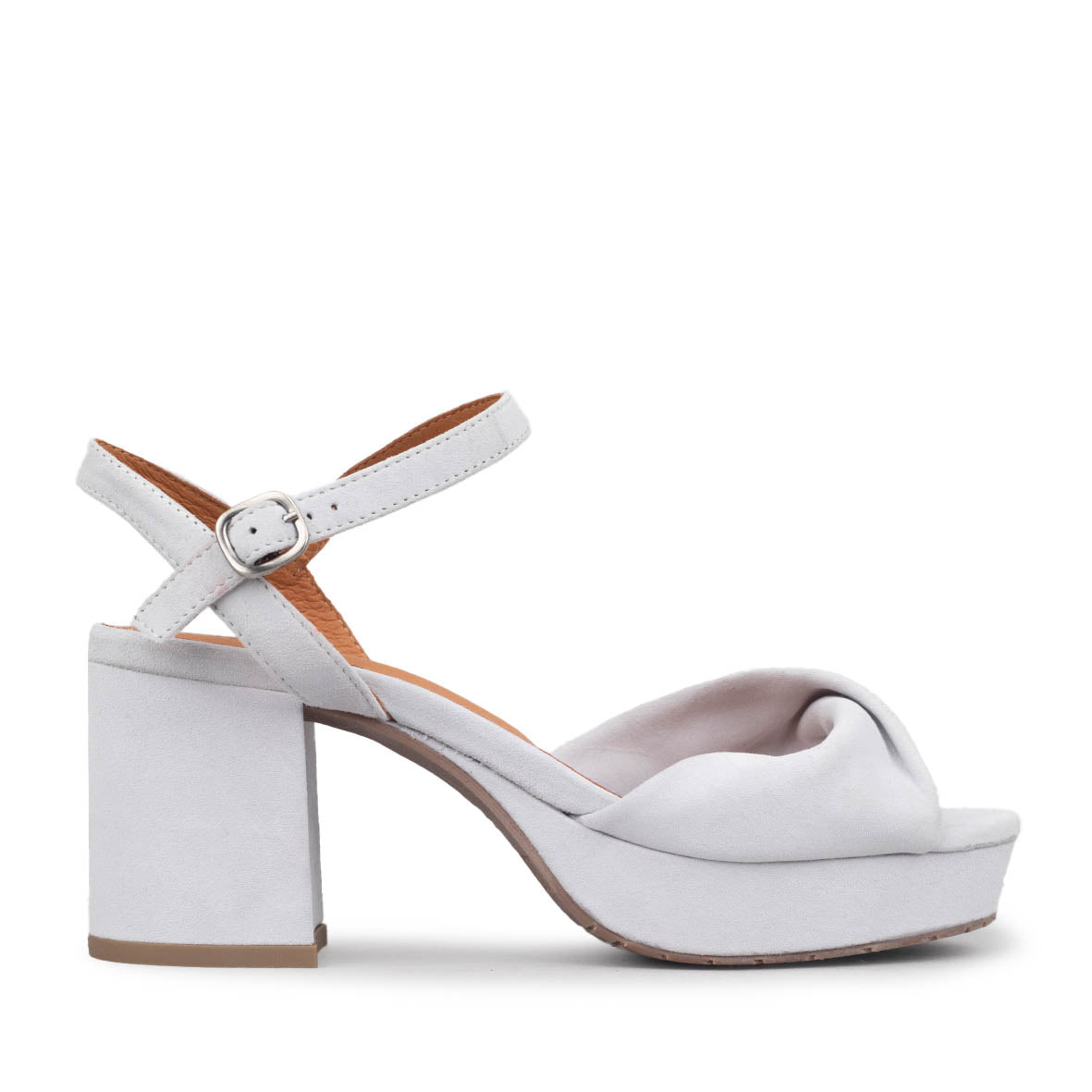 Claire Light Grey Mid Sandal by Esska