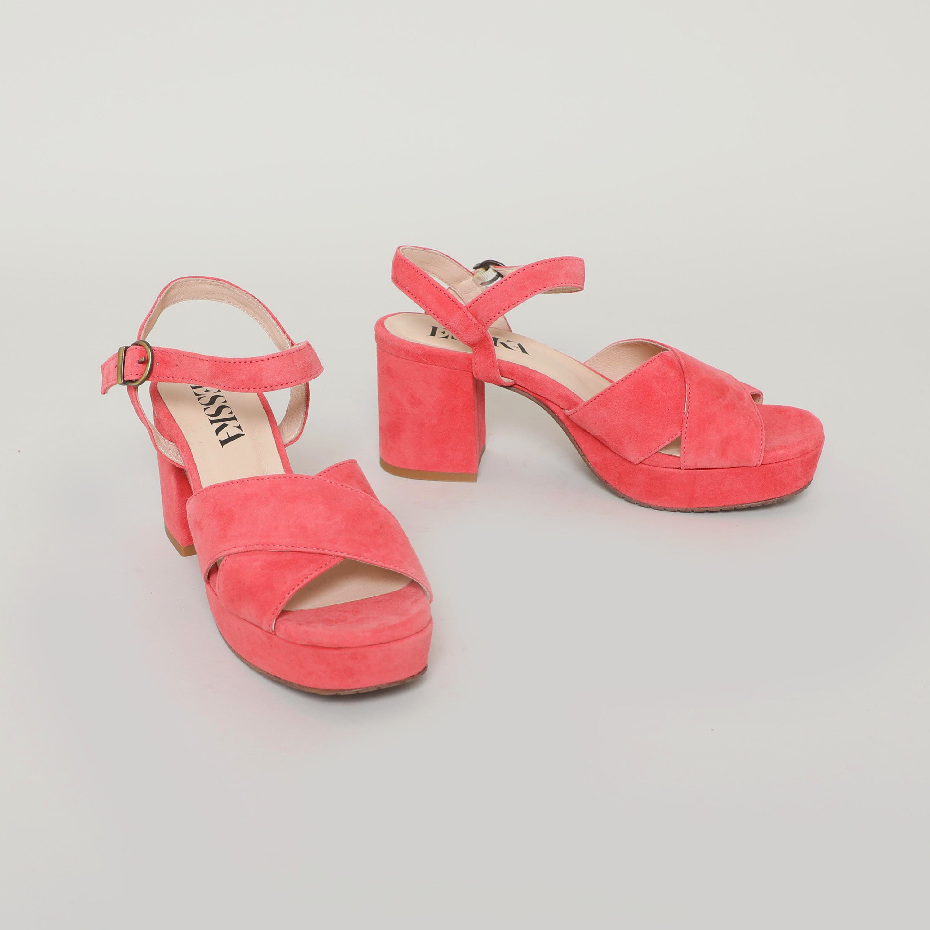 Clara Coral Mid Sandal by Esska