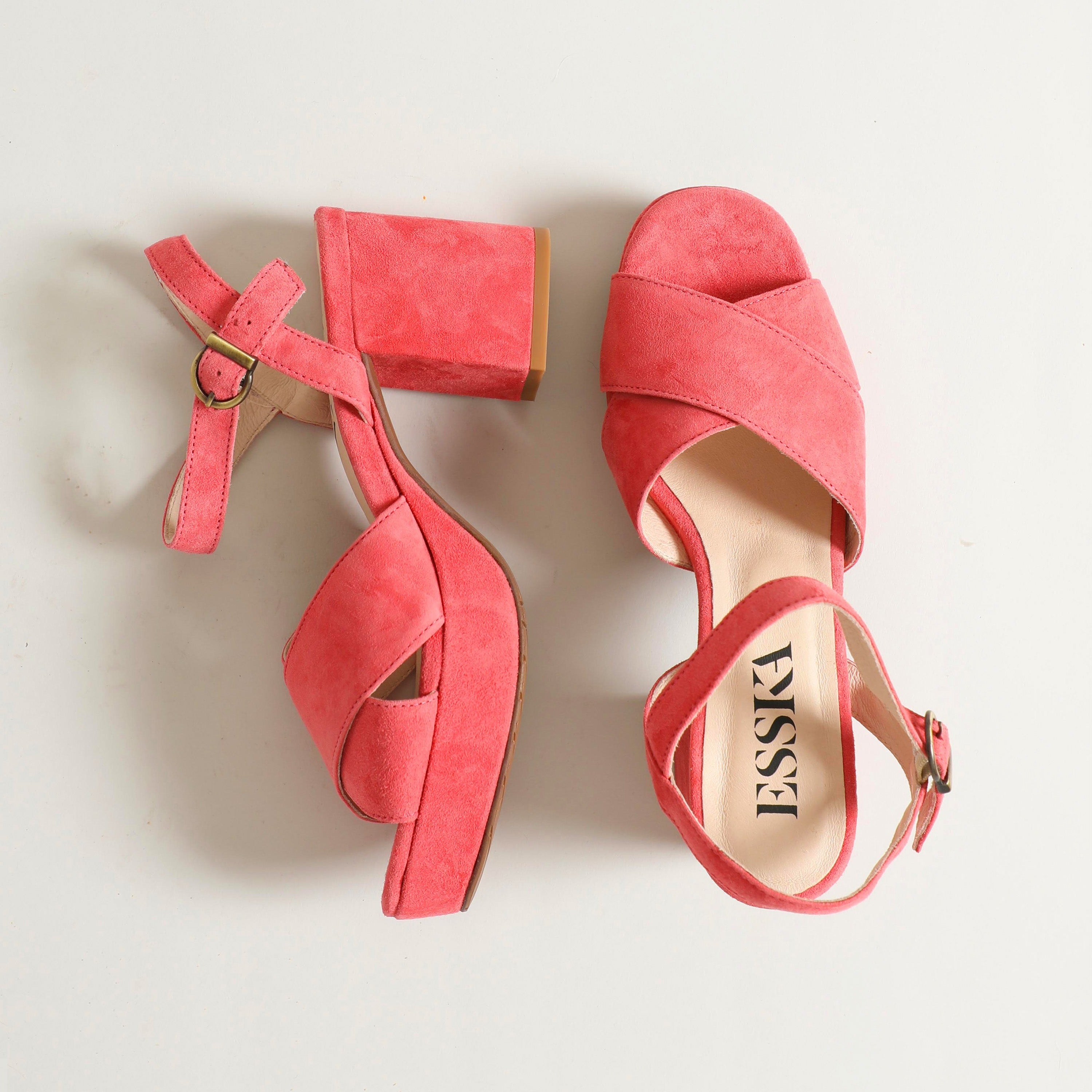 Clara Coral Mid Sandal by Esska