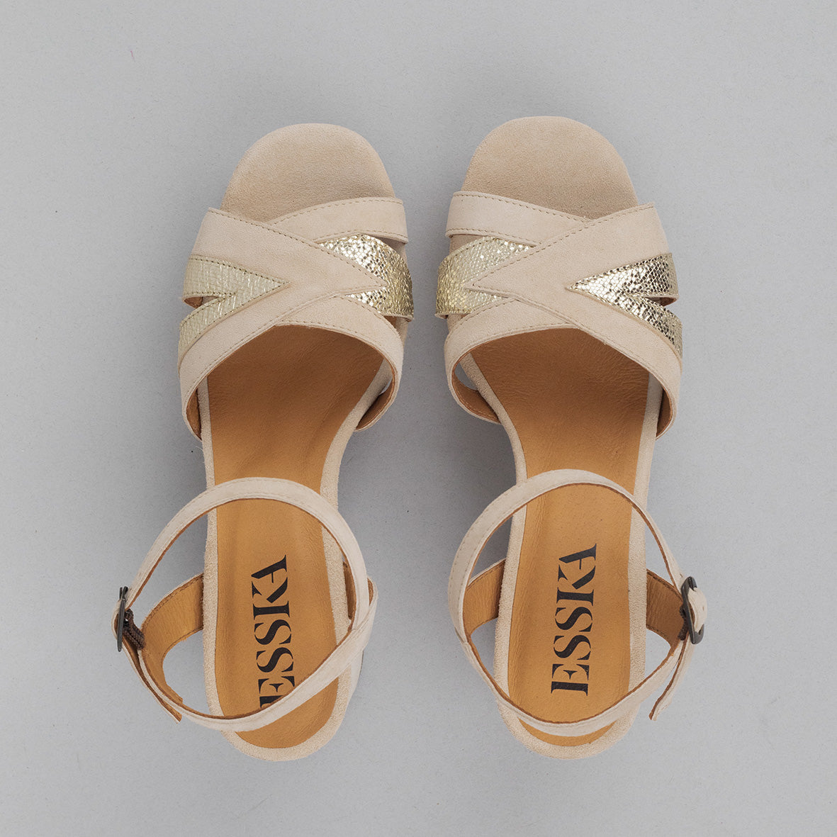 Cleo Stone Mid Sandal by Esska