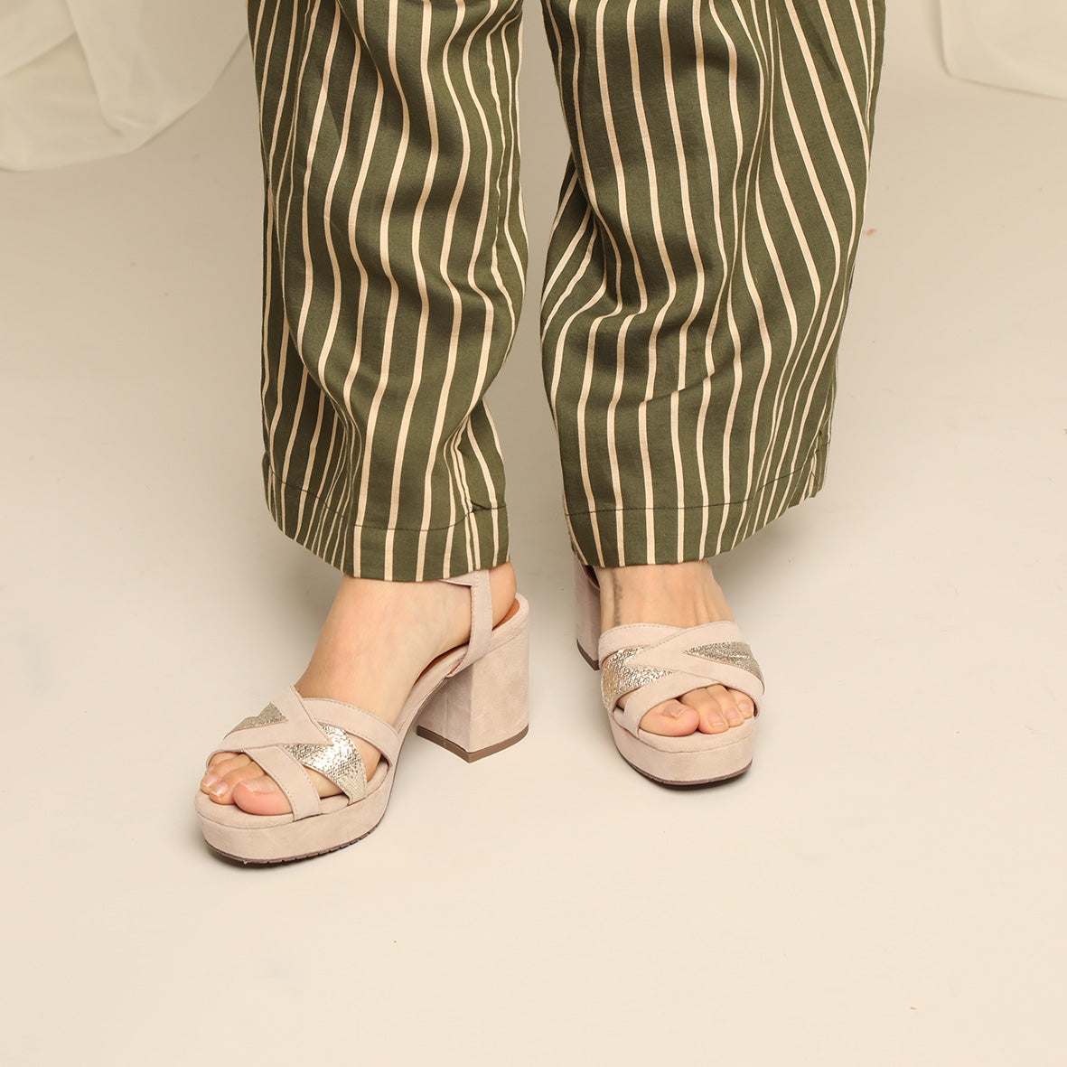 Cleo Stone Mid Sandal by Esska