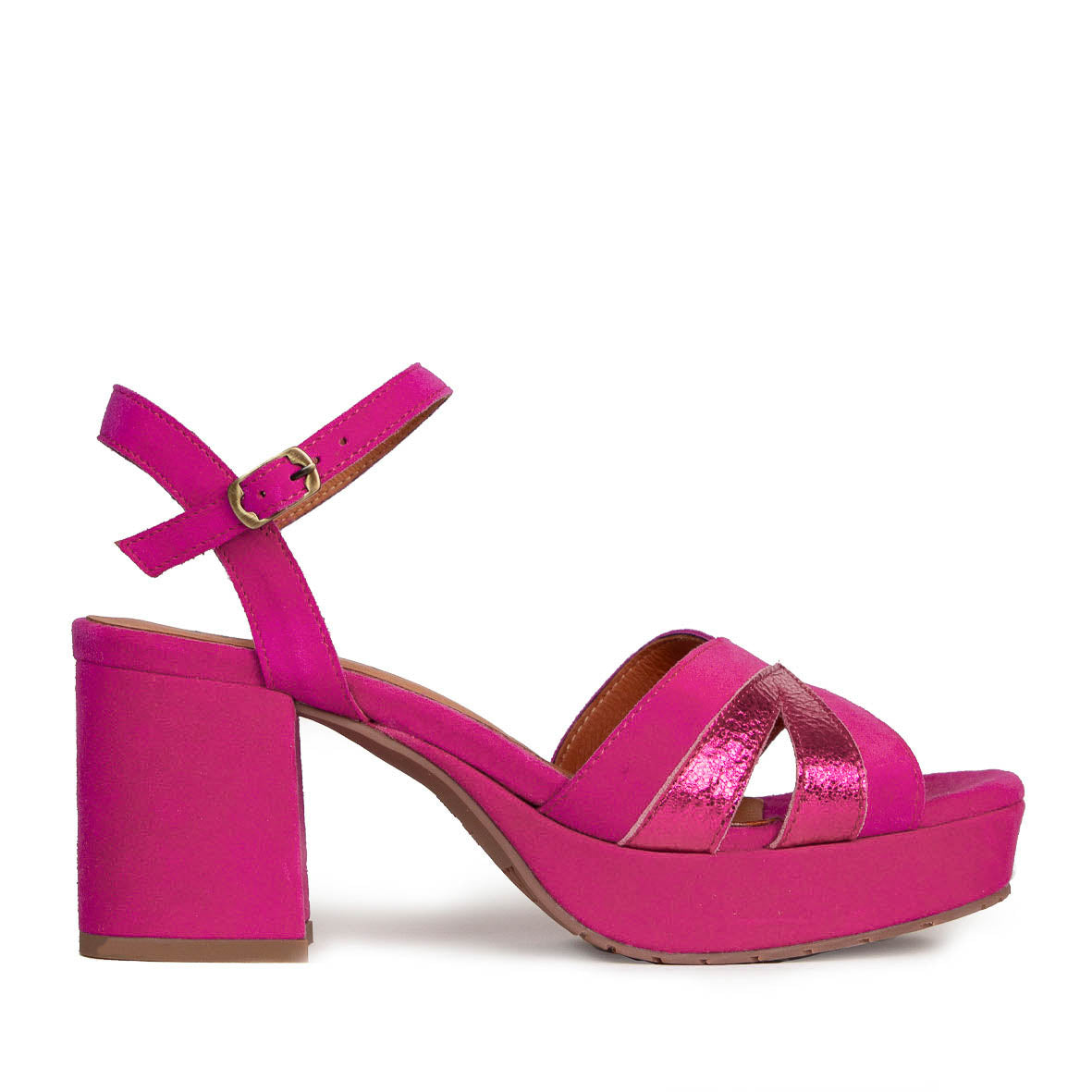Cleo Fuchsia Mid Sandal by Esska