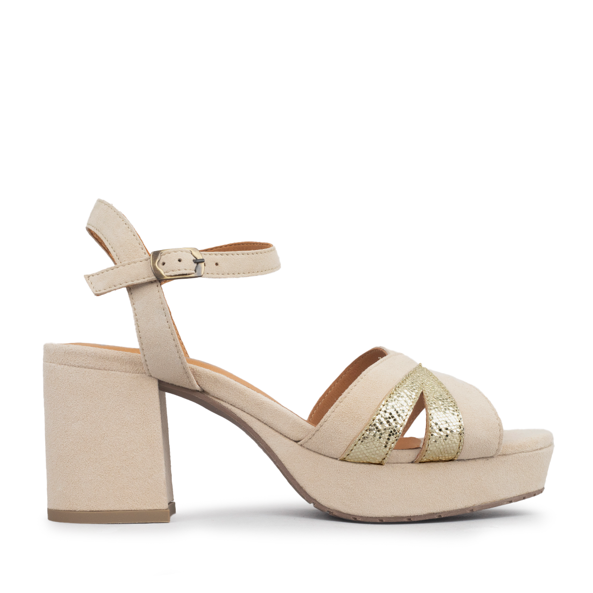 Cleo Stone Mid Sandal by Esska