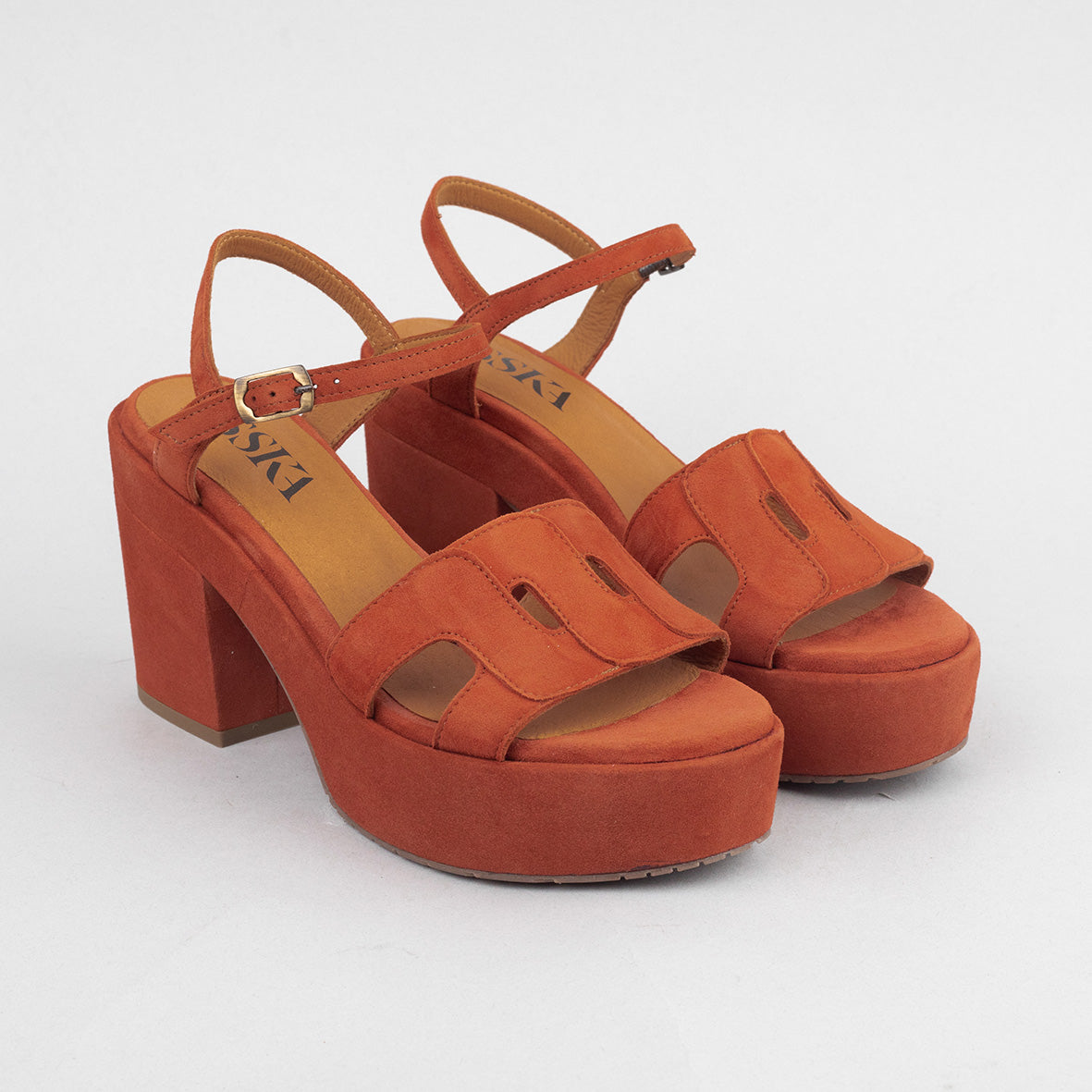 Donna Rust Mid Sandal by Esska