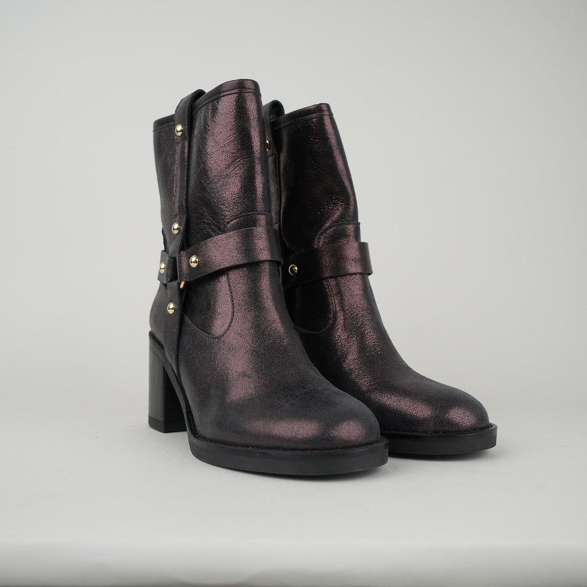 Sample - Vinetta Metallic Burgundy - Size 37 UK4 Mid Boot by Esska