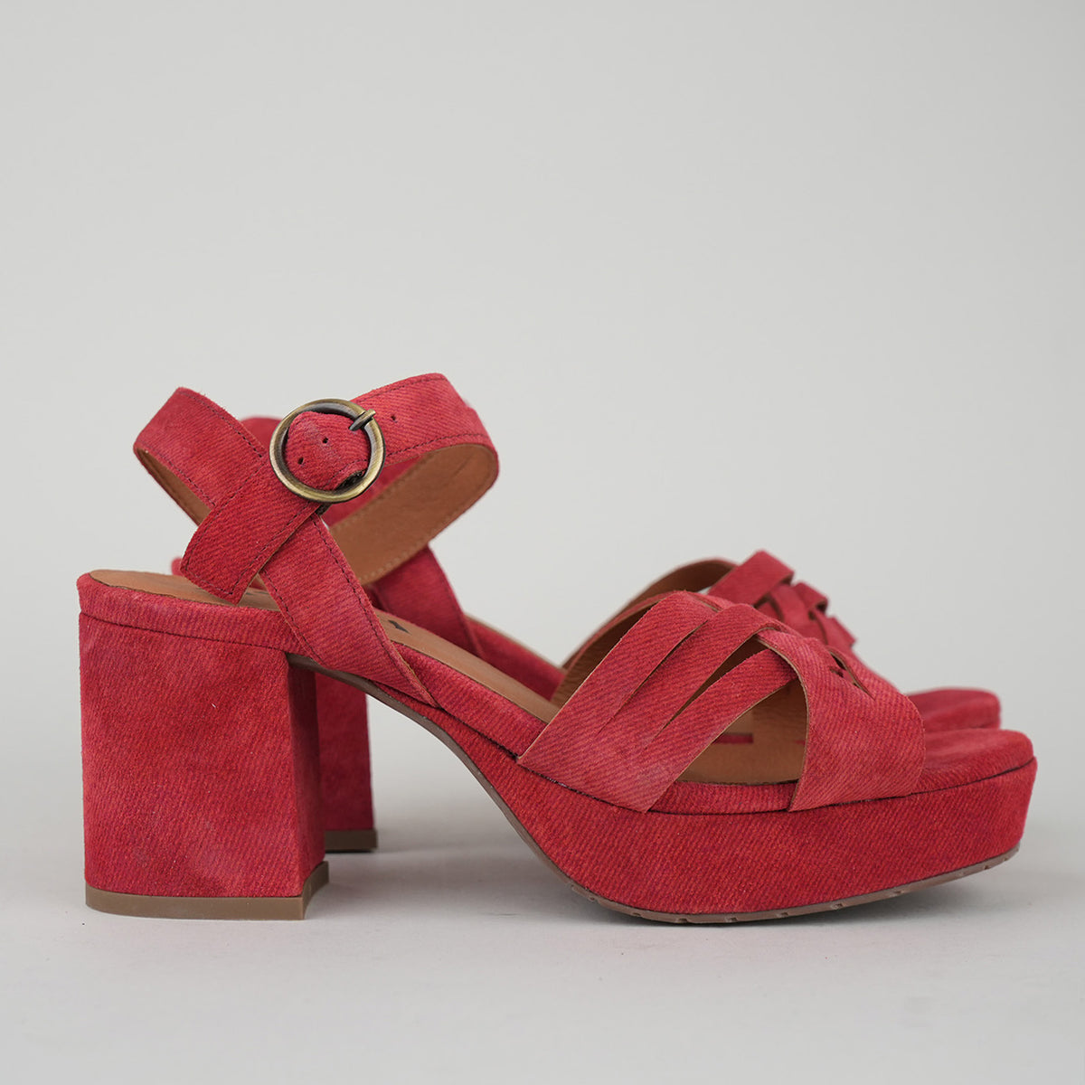 Sample - Carlota Red Denim - Size 37 (UK4)
