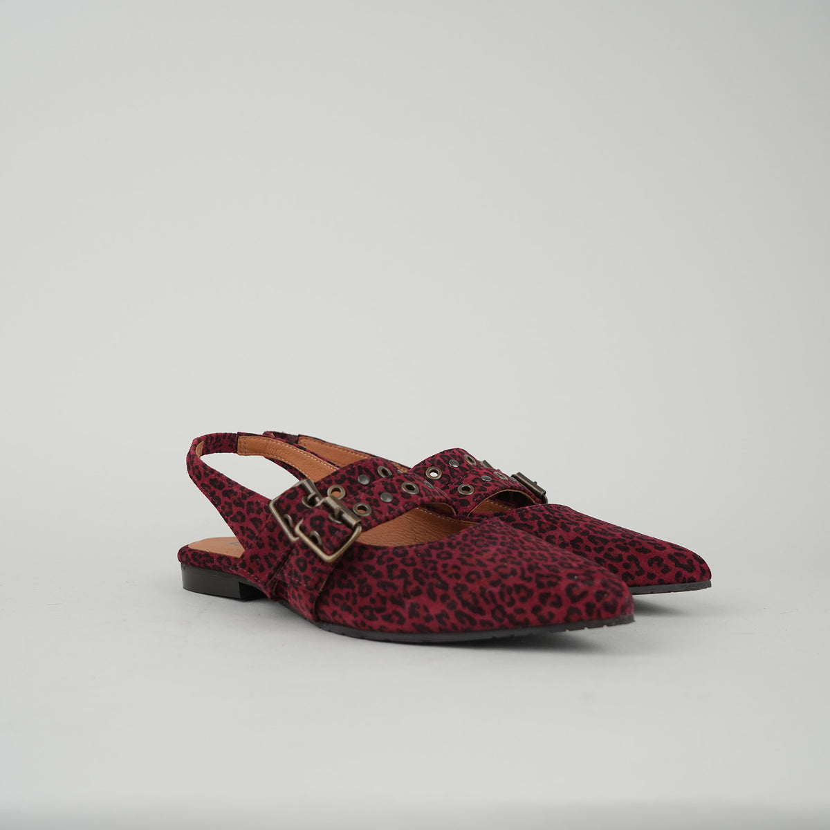 Sample - Hope Wine Leopard - Size 37 (UK4)