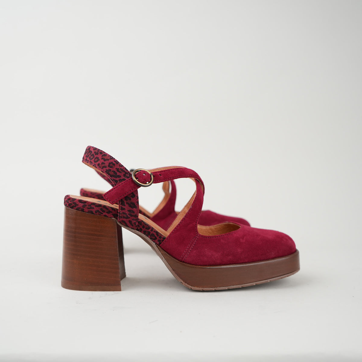 Sample - Sophie Wine Leopard - Size 37 (UK4)