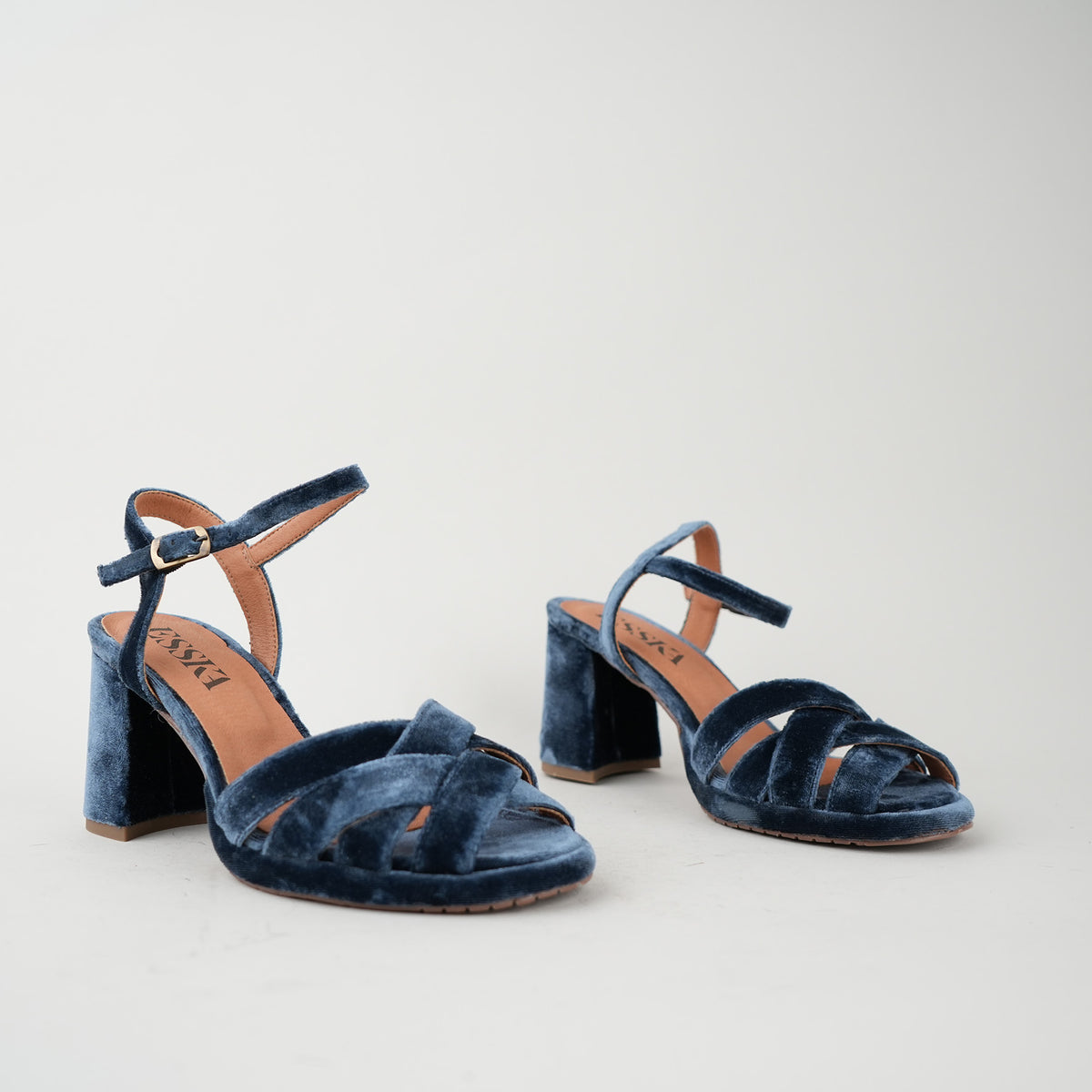 Sample - Poppy Velvet Steel Blue - Size 37 (UK4)