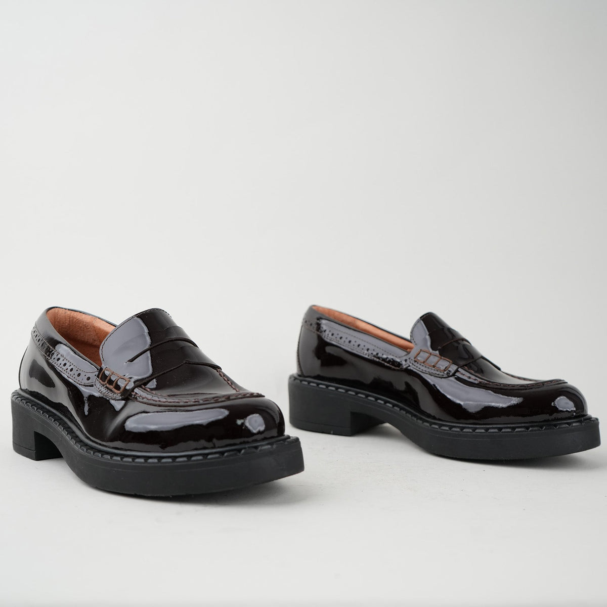 Sample - Ben Patent Wine - Size 40 UK7 Flat Shoe by Esska