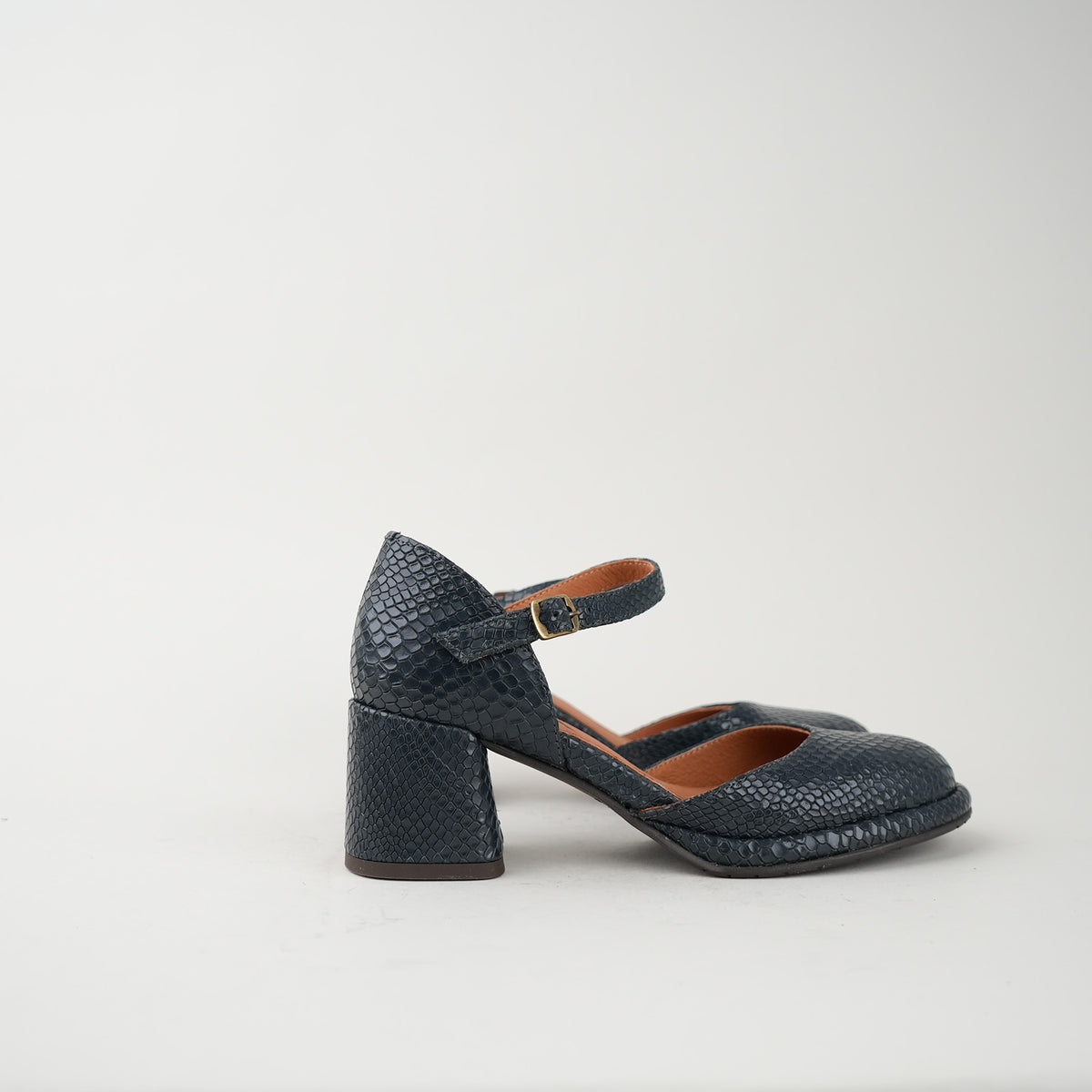 Sample - Maria Navy Snake - Size 37 (UK4)