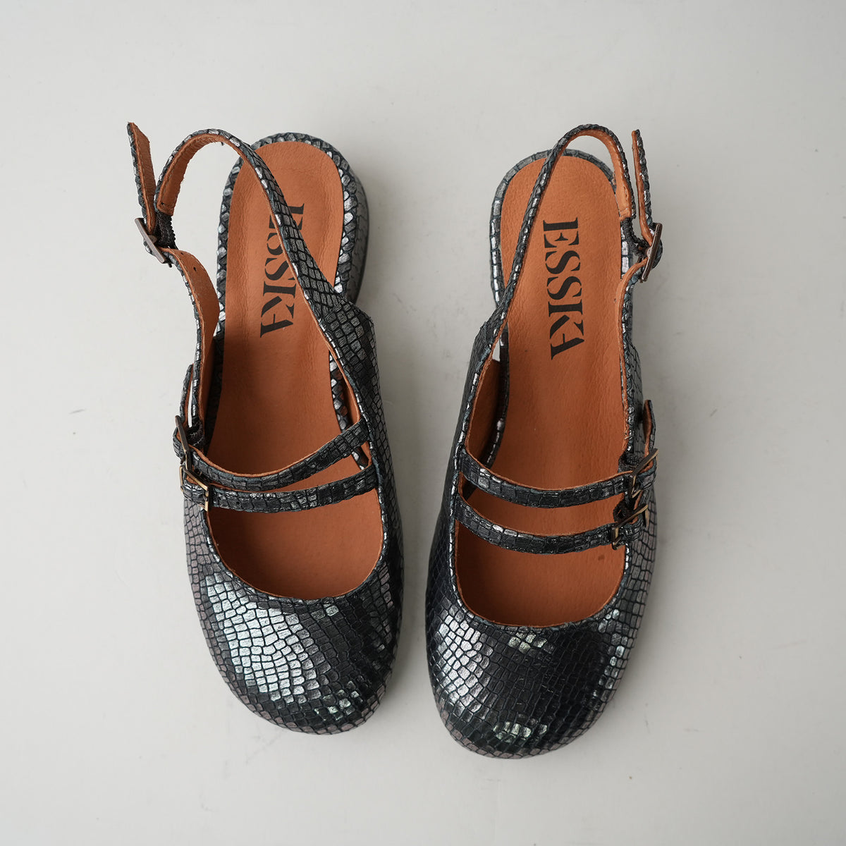 Sample - Rhianna Metallic Iron Rept - Size 37 (UK4)