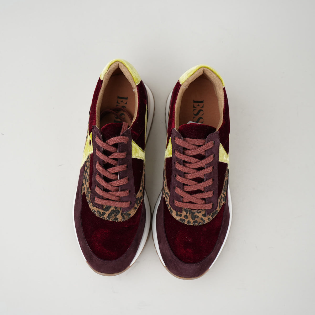 Sample - Cinda Burgundy & Leopard - Size 37 (UK4)
