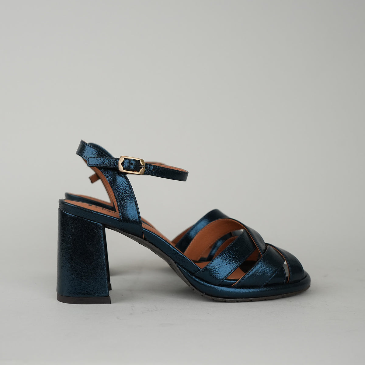 Sample - Poppy Metallic Teal - Size 37 UK4 High Sandal by Esska