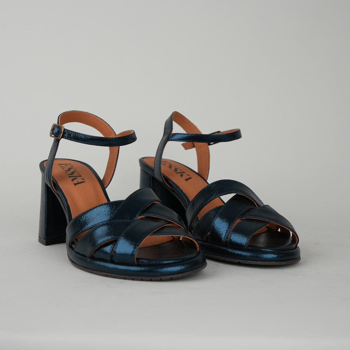 Sample - Poppy Metallic Teal - Size 37 UK4 High Sandal by Esska