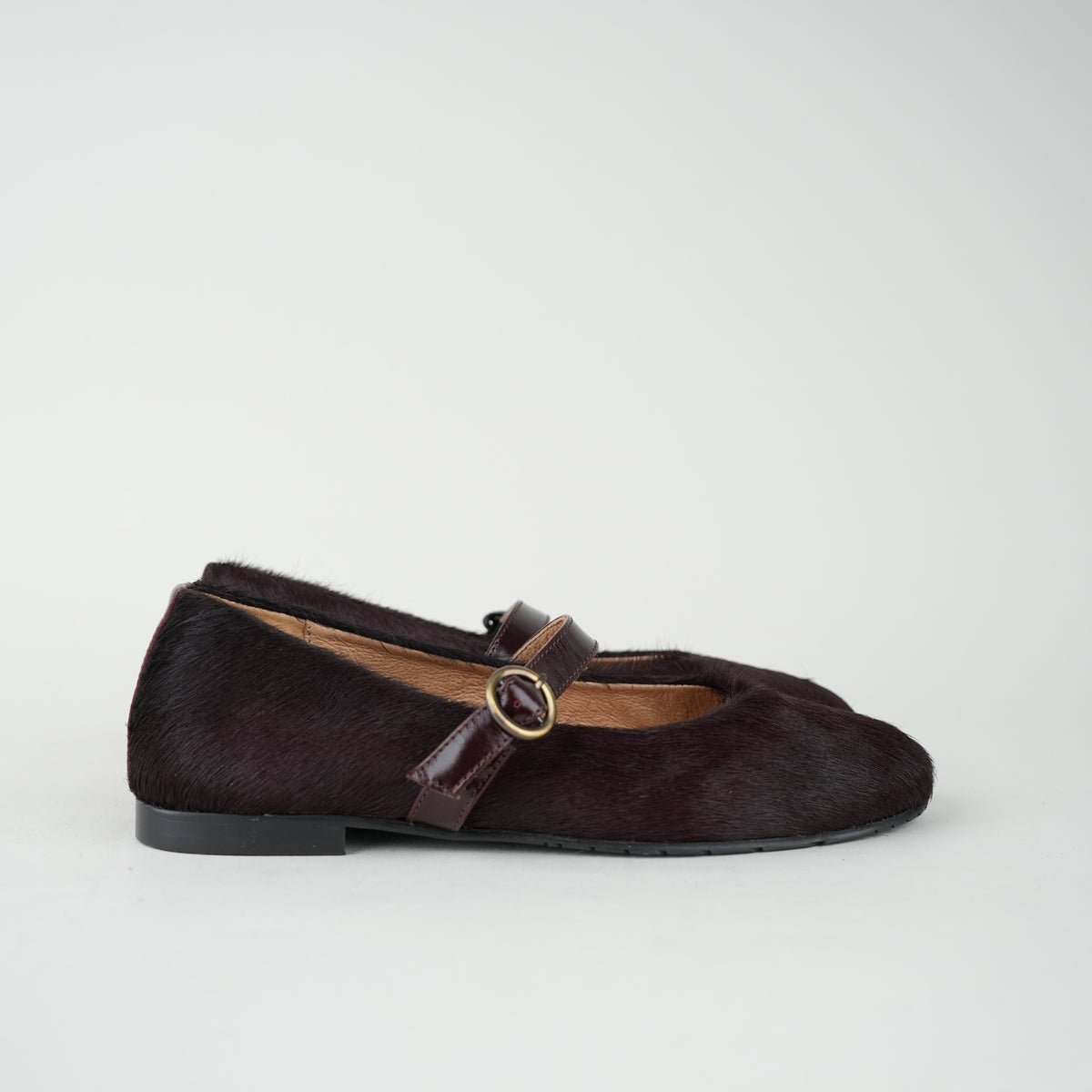 Sample - Yochee Plum Pony - Size 37 UK4 Flat Shoe by Esska
