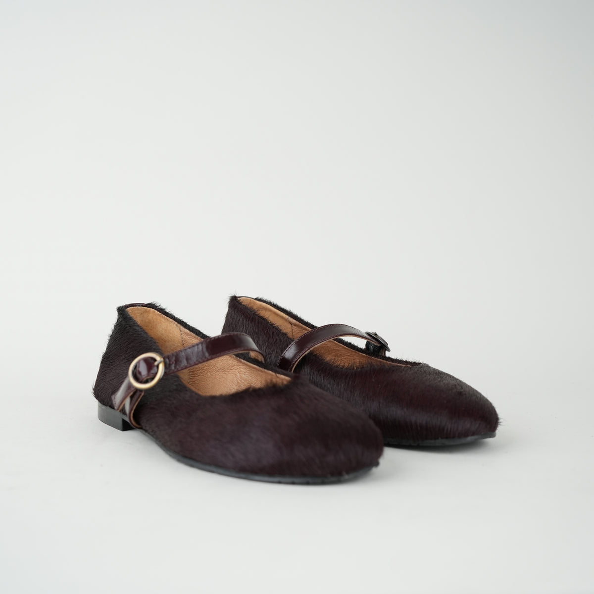 Sample - Yochee Plum Pony - Size 37 UK4 Flat Shoe by Esska