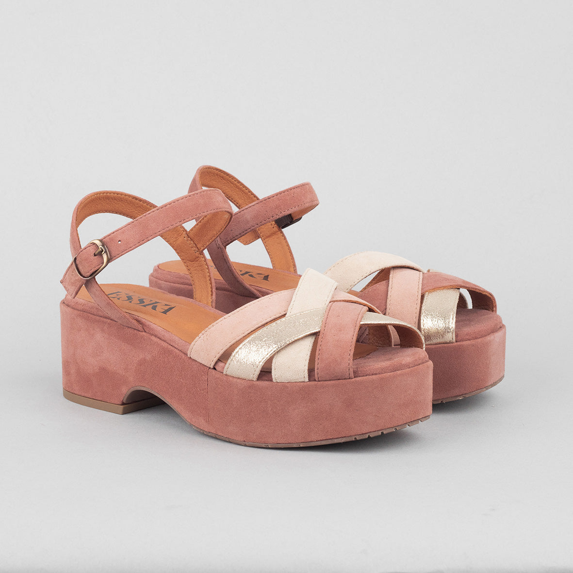 Elsa Dusty Pink Flat Sandal by Esska