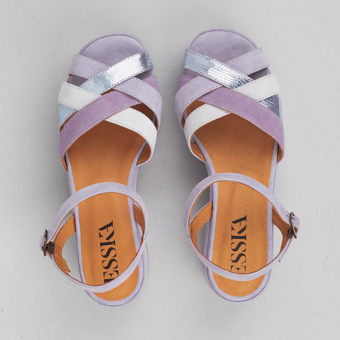 Elsa Lavender Flat Sandal by Esska