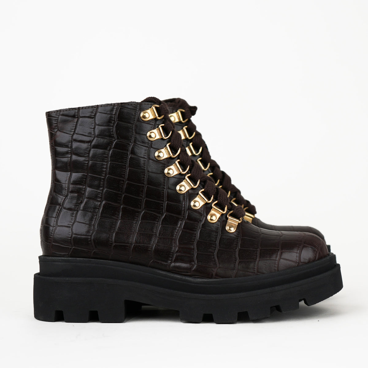 Sample - Estelle Brown Croc - Size 37 (UK4)