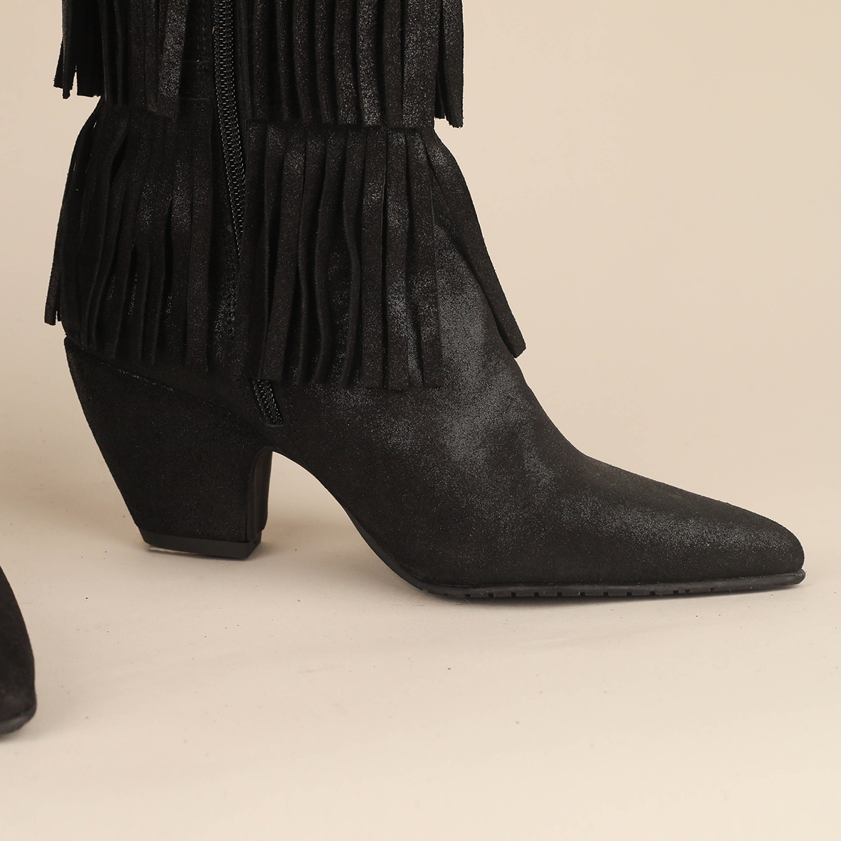 Eva Metallic Black Mid Boot by Esska