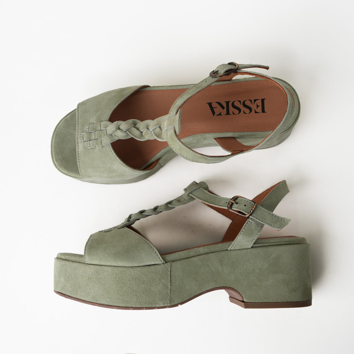Sample - Evie Pistachio Suede - Size 37 (UK4)
