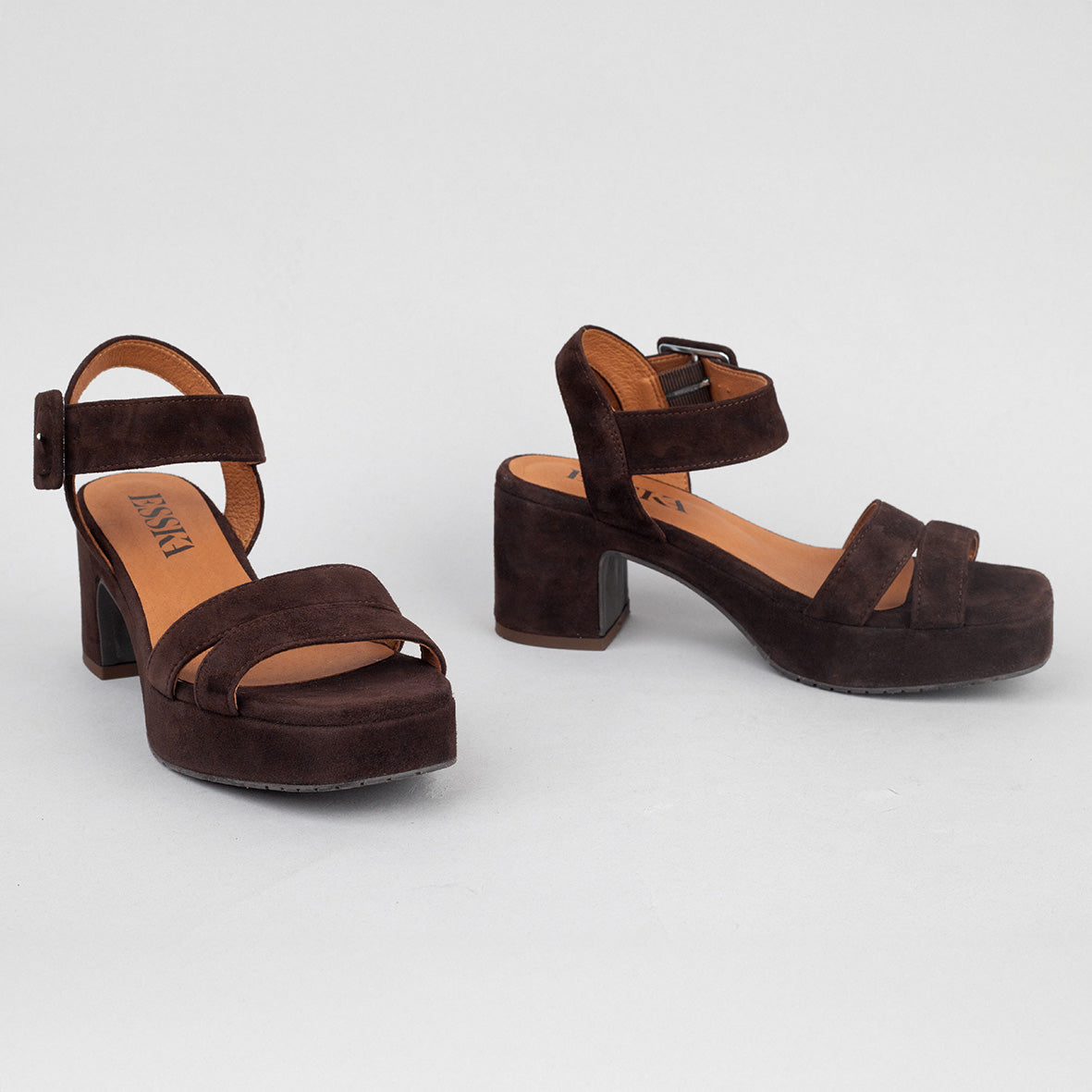 Flora Chocolate Mid Sandal by Esska
