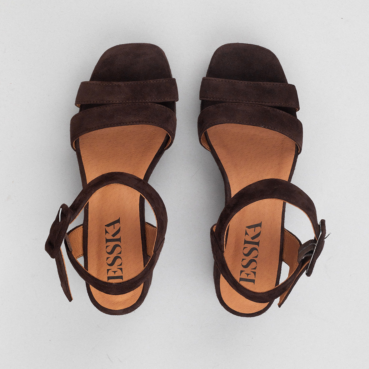 Flora Chocolate Mid Sandal by Esska