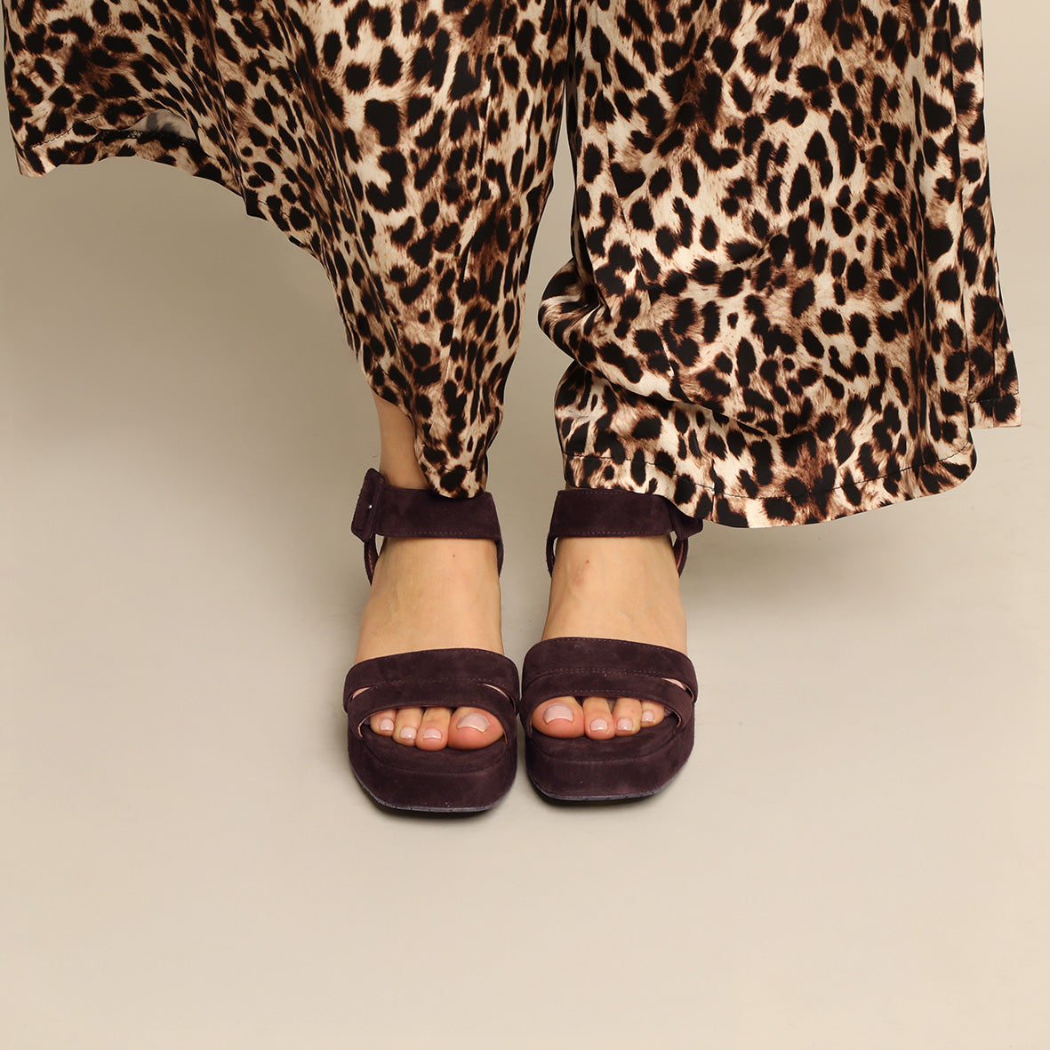 Flora Chocolate Mid Sandal by Esska