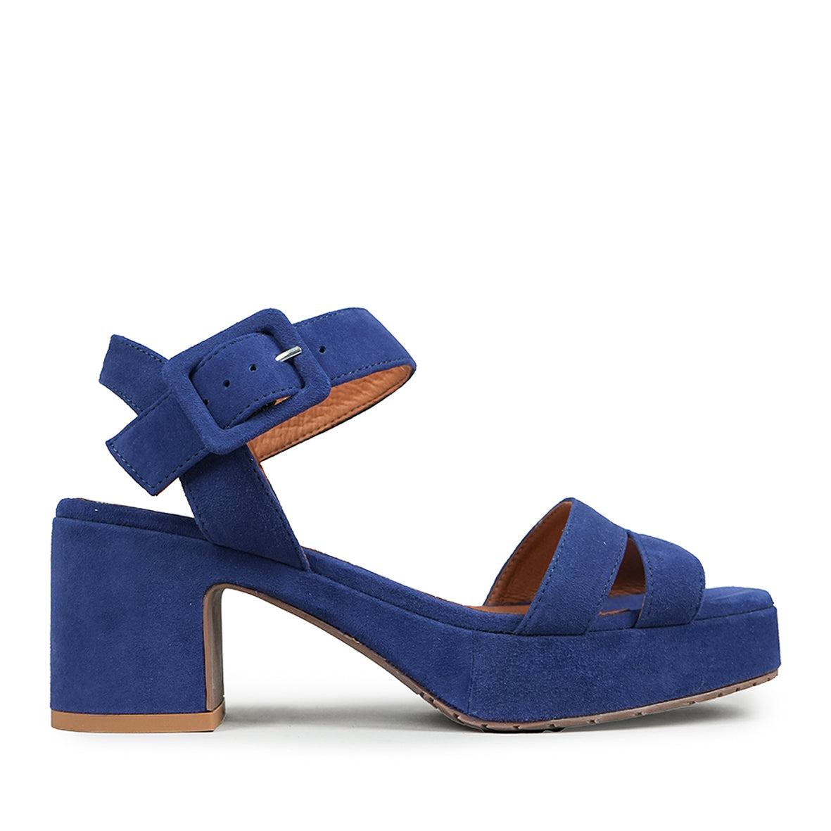 Flora Ink Blue Mid Sandal by Esska