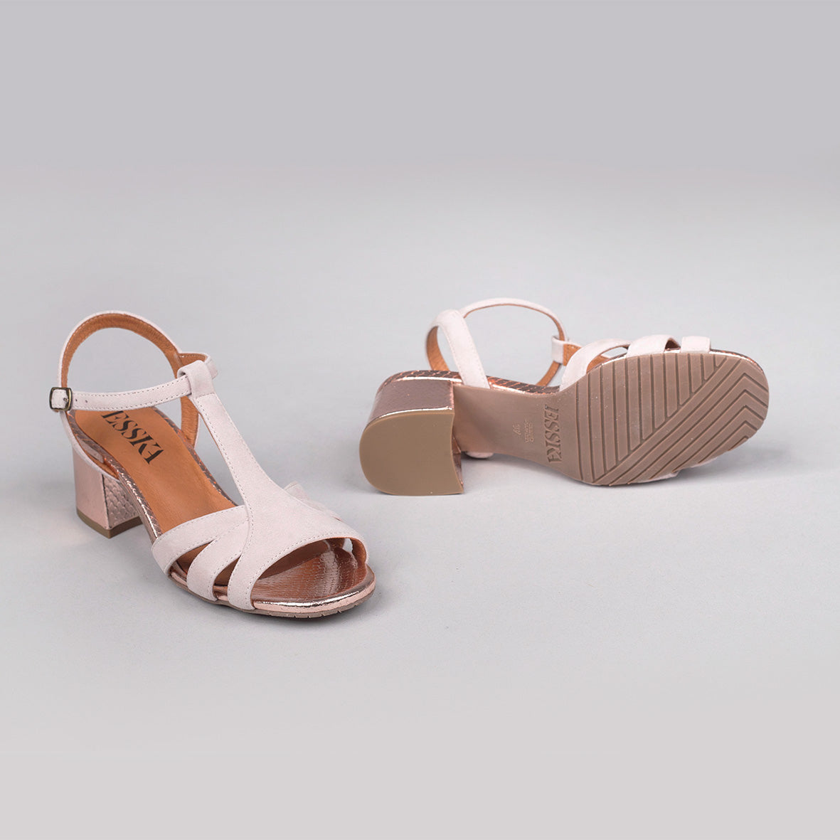 Gabby Dusty Pink Low Sandal by Esska