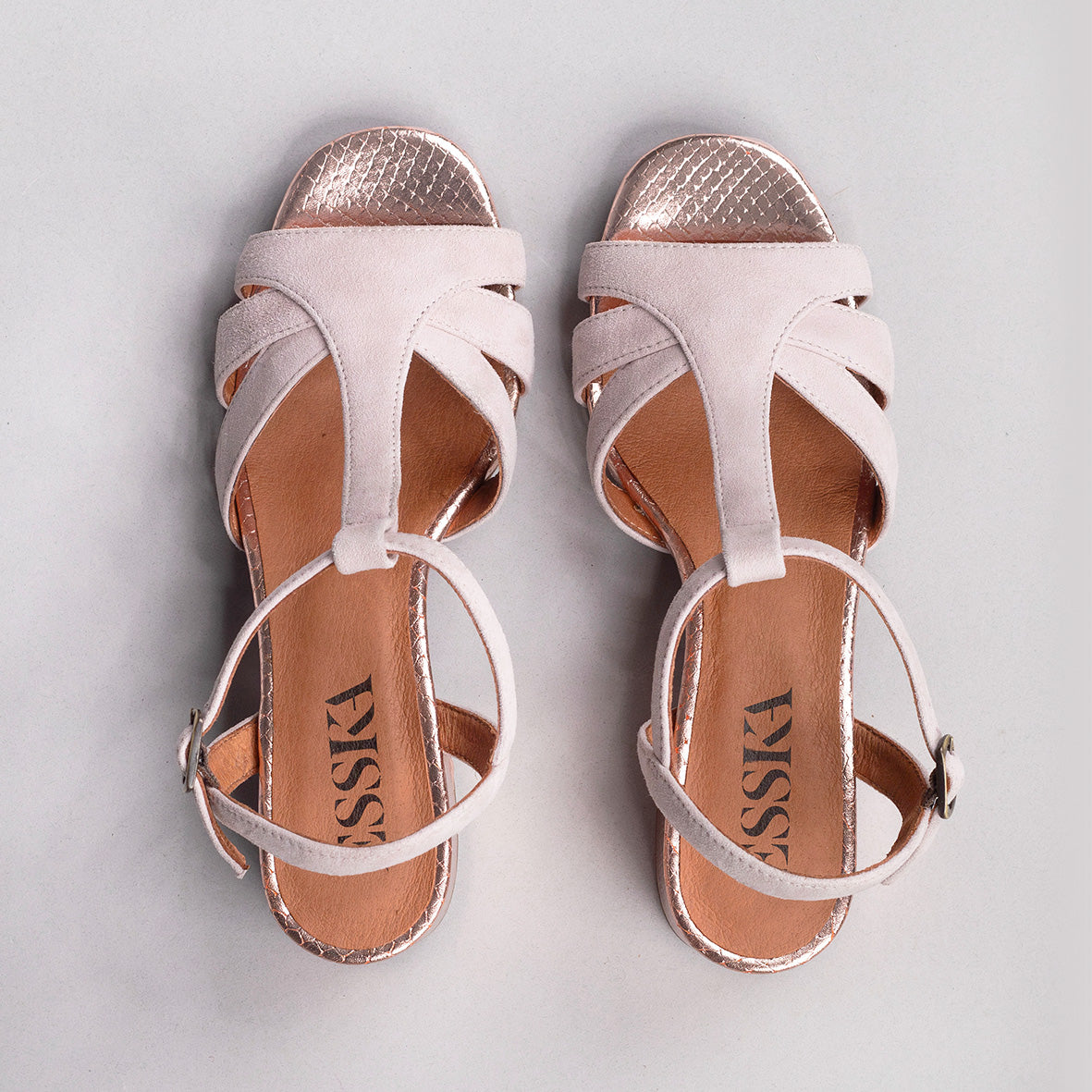 Gabby Dusty Pink Low Sandal by Esska