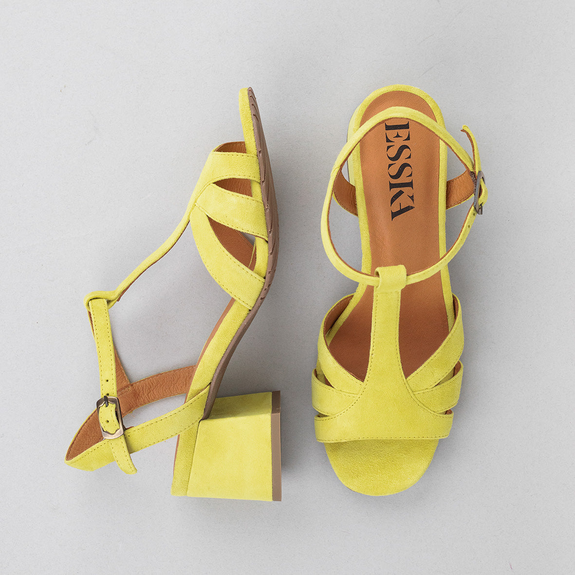Gabby Lemon Low Sandal by Esska
