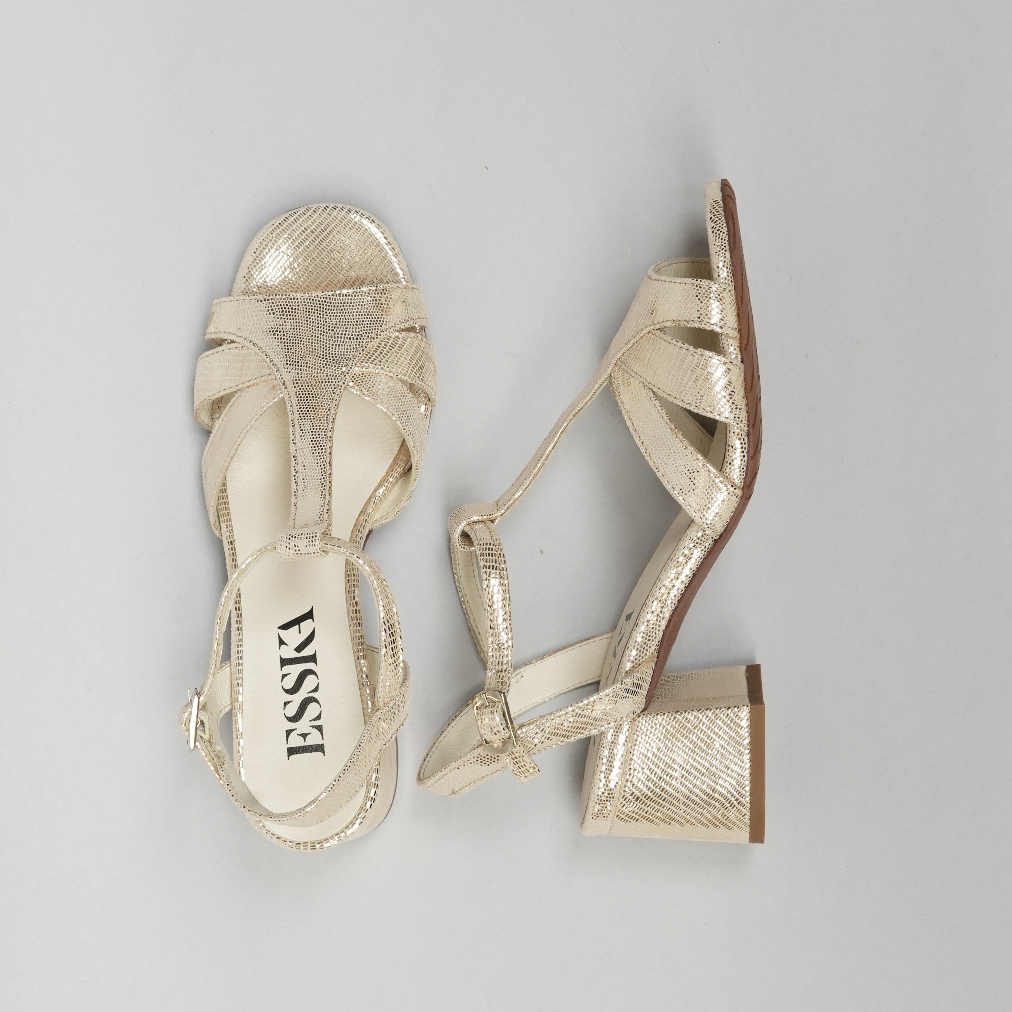 Gabby Platinum Low Sandal by Esska