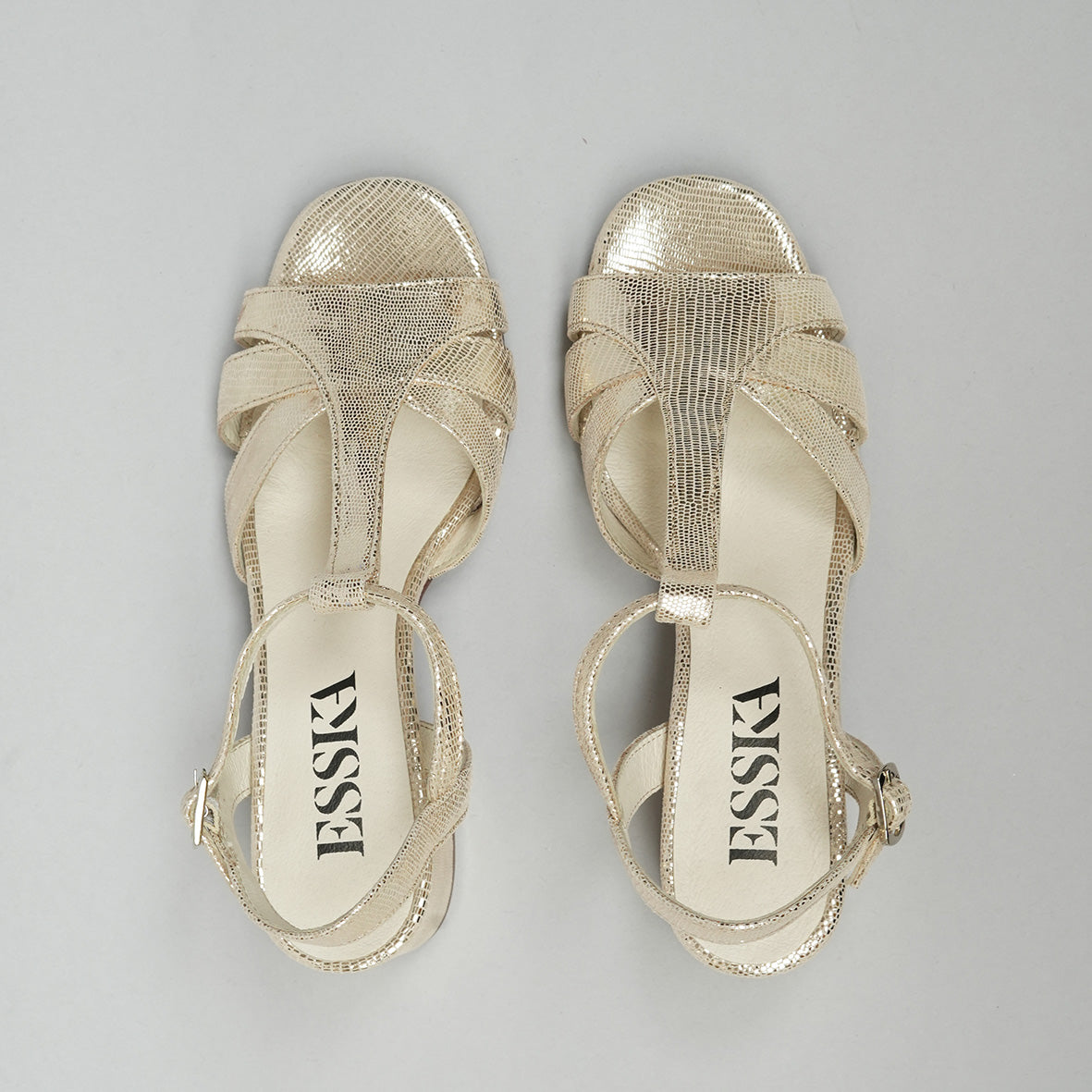 Gabby Platinum Low Sandal by Esska