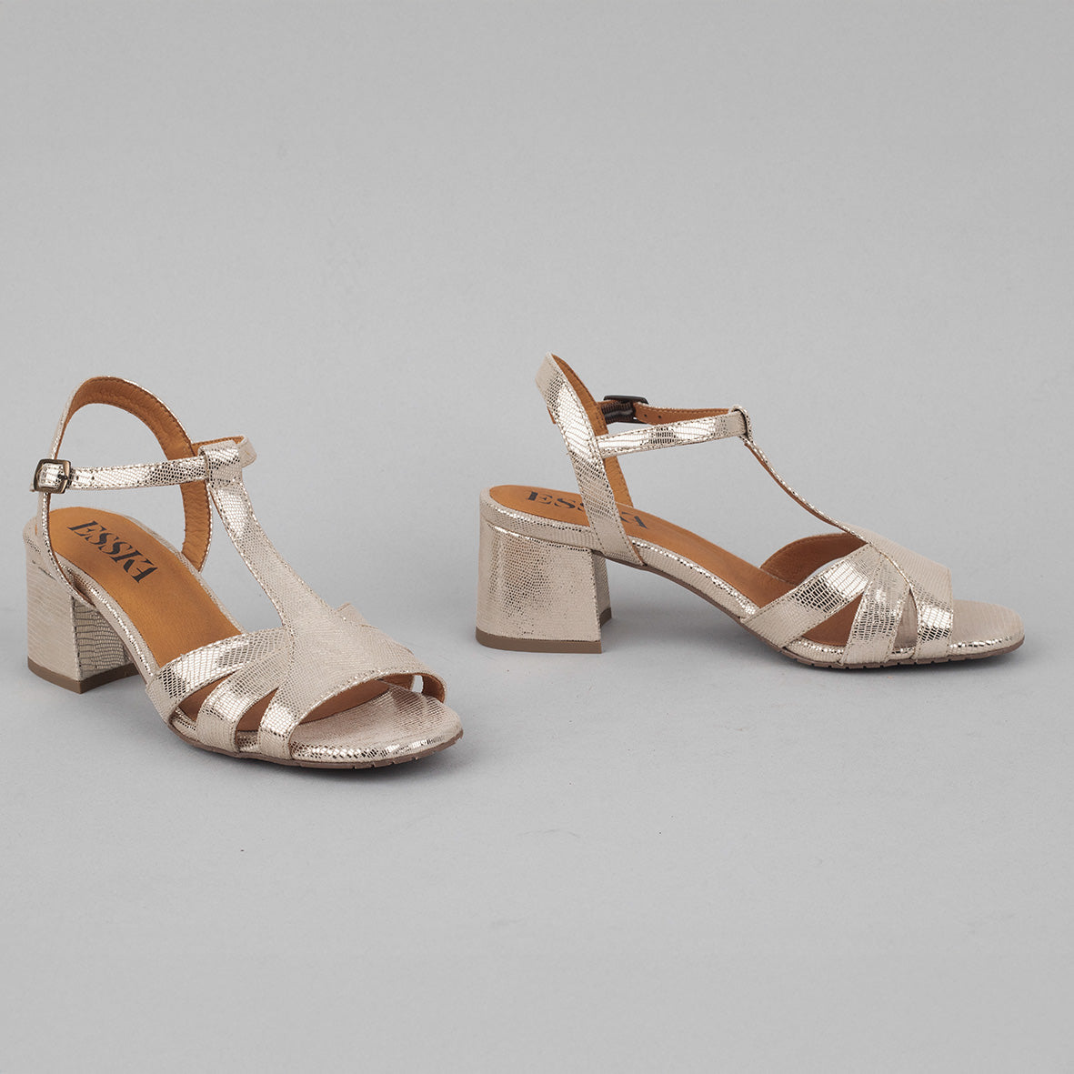 Gabby Platinum Low Sandal by Esska