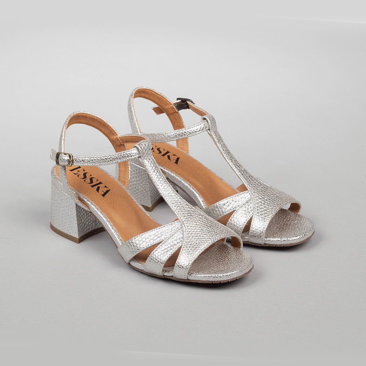 Gabby Vegan Embossed Silver