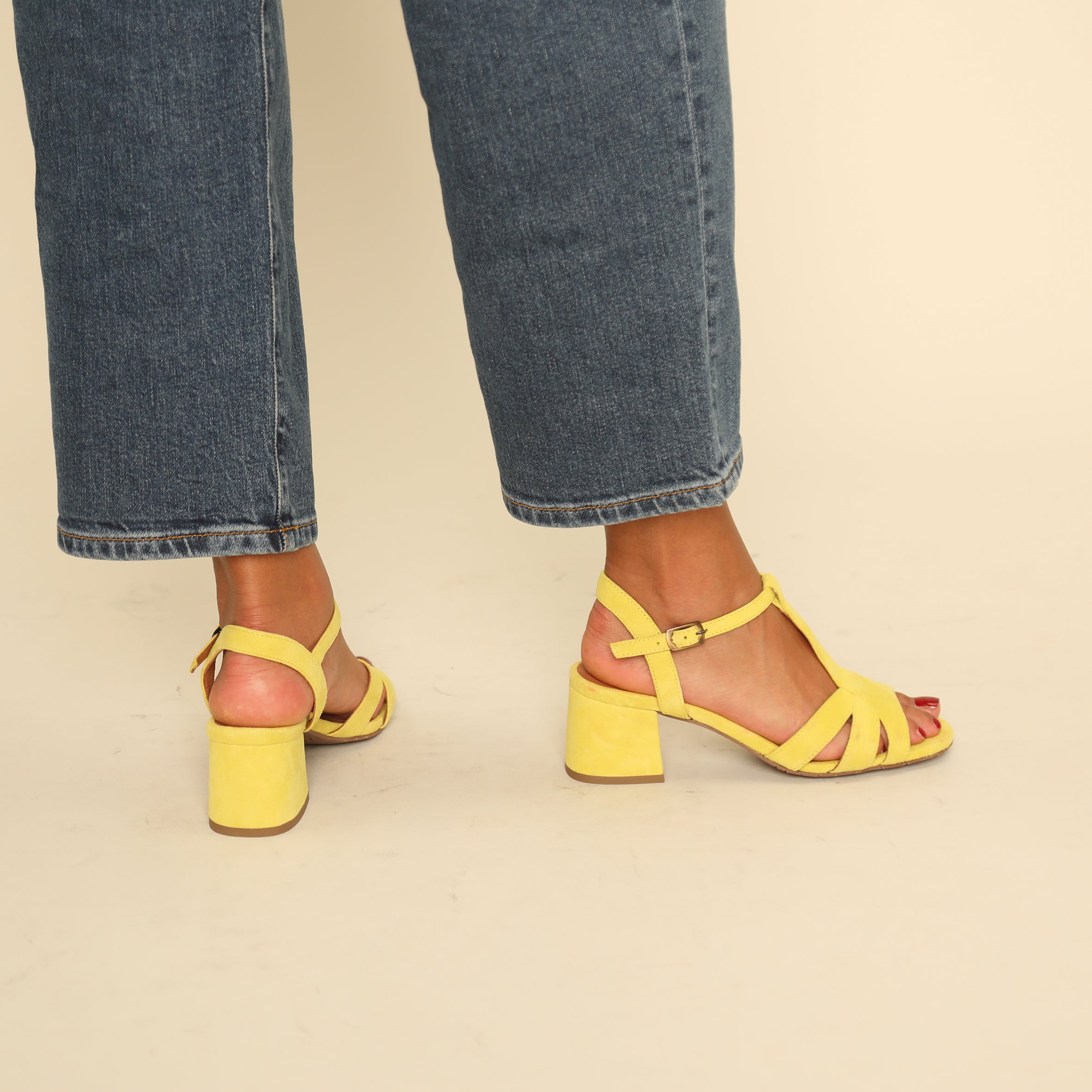 Gabby Lemon Low Sandal by Esska
