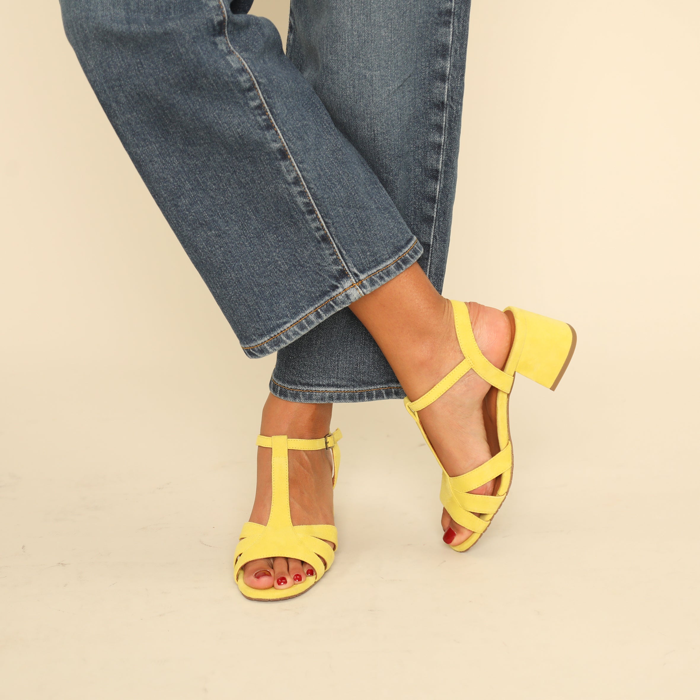 Gabby Lemon Low Sandal by Esska