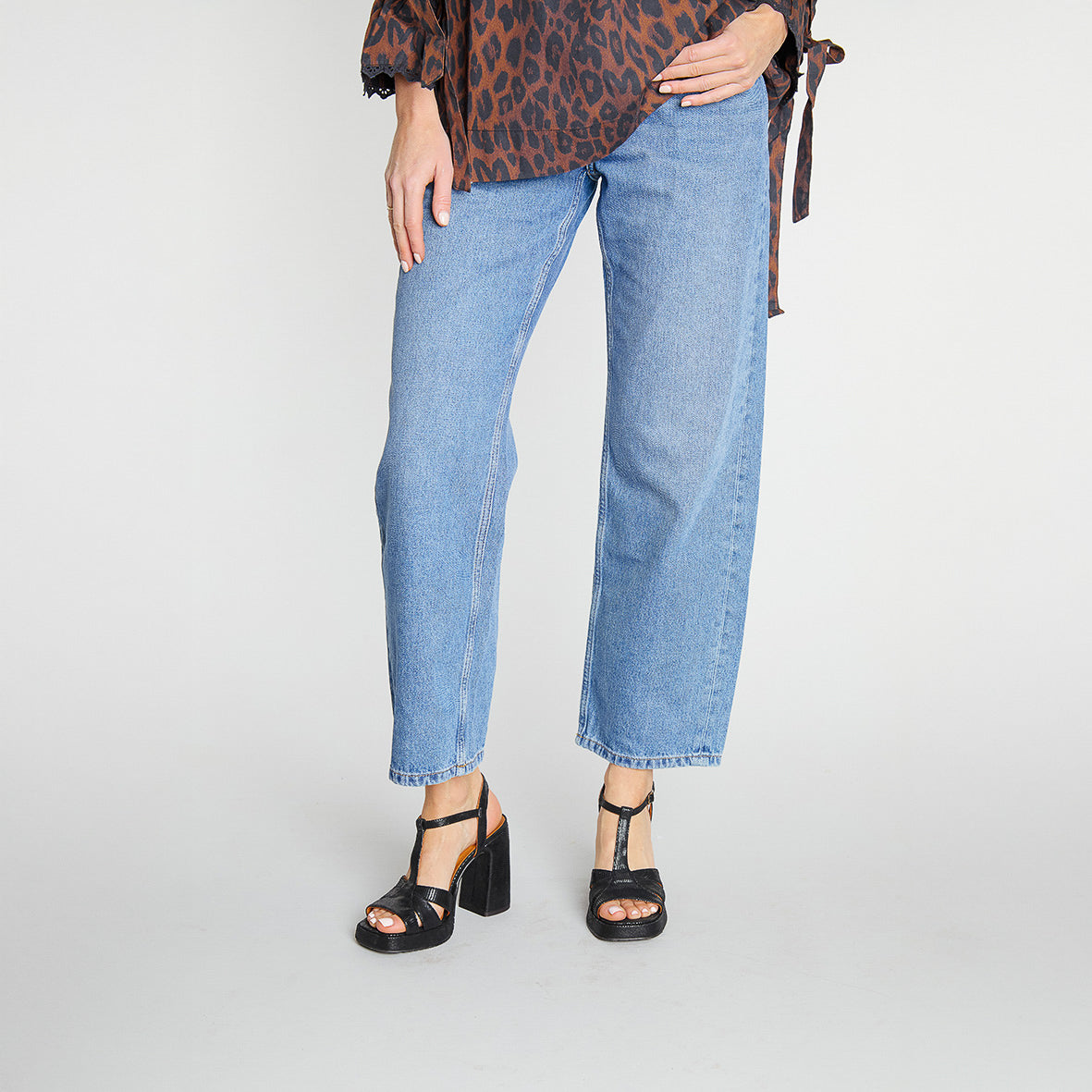 Gaia Metallic Black High Sandal by Esska